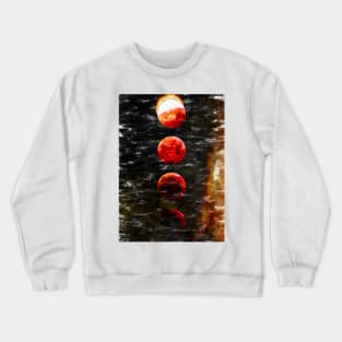 Fiery Super Moon Phases. For Moon Lovers Crewneck Sweatshirt